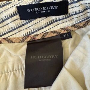 Burberry Beige and Navy Striped pants vintage